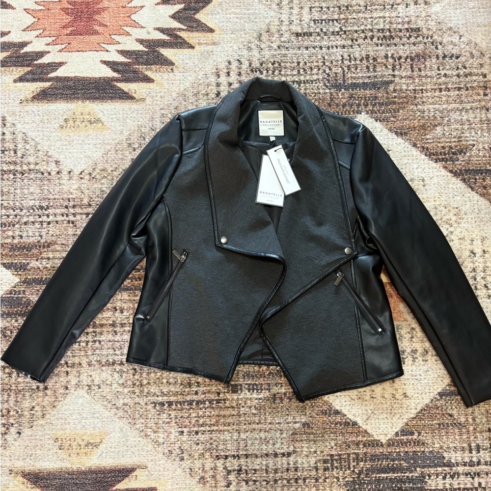 Bagatelle NWT Faux-Ever Leather Jacket Large